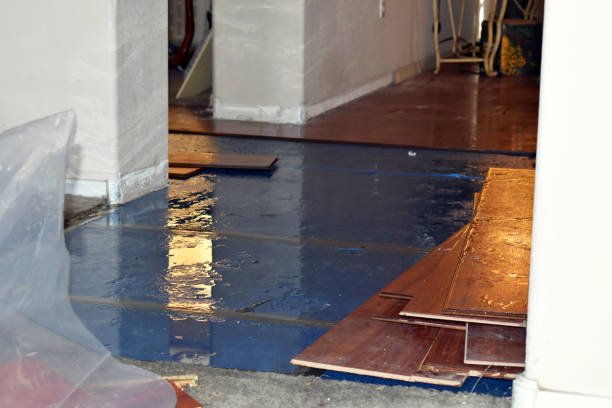 Professional Flood Damage Restoration technician working in Richmond, TX